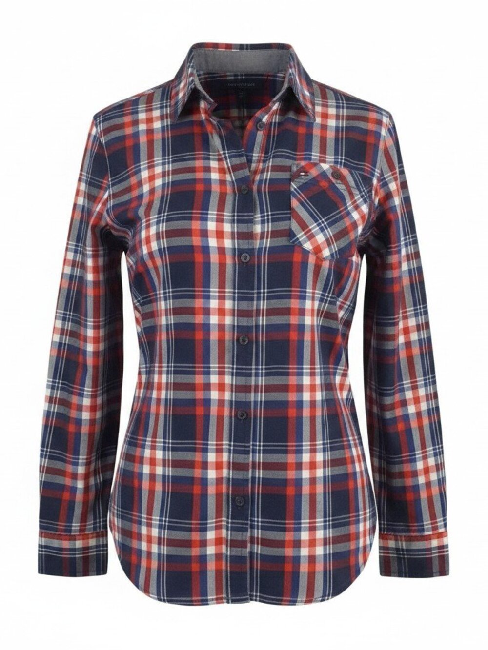 Tommy Hilfiger Navy Red White Plaid Button-Down Shirt